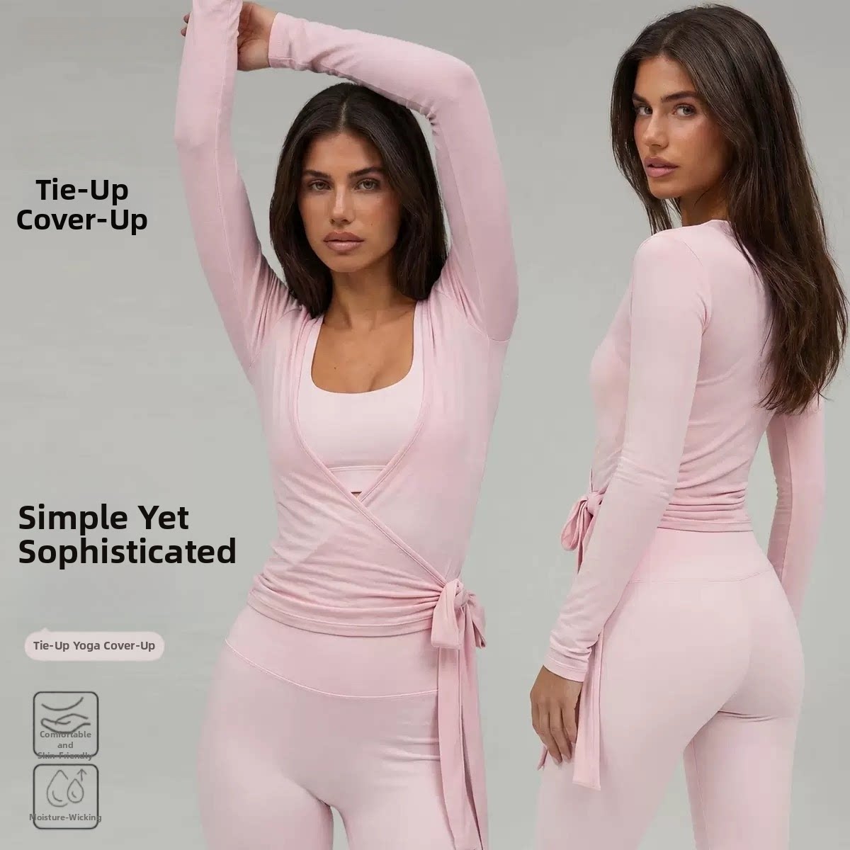 Женский укороченный топ с пере – обзор и цена Pilates Yoga Wrap Top